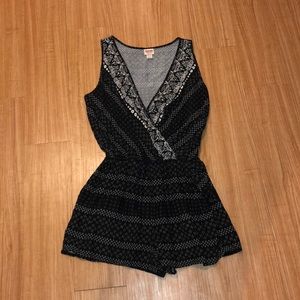 Black and white romper